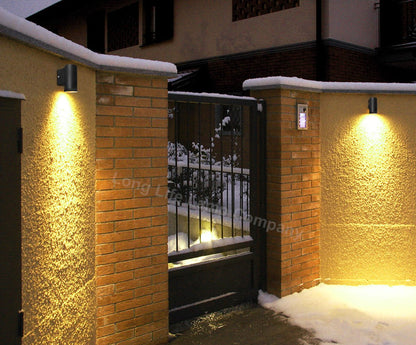 4w Coloured Single Black LED Wall Down Light Blue, Red, Green, Yellow - Energy Light Bulbs - Free delivery on all orders