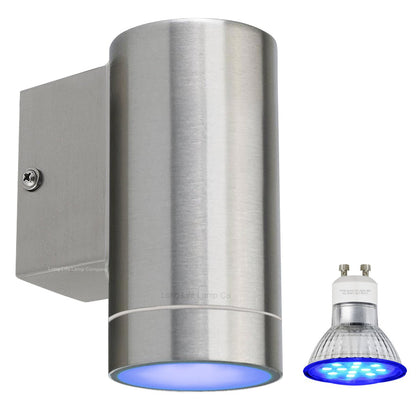 4w Coloured Single LED Wall Down Light Blue, Red, Green, Yellow - Energy Light Bulbs - Free delivery on all orders