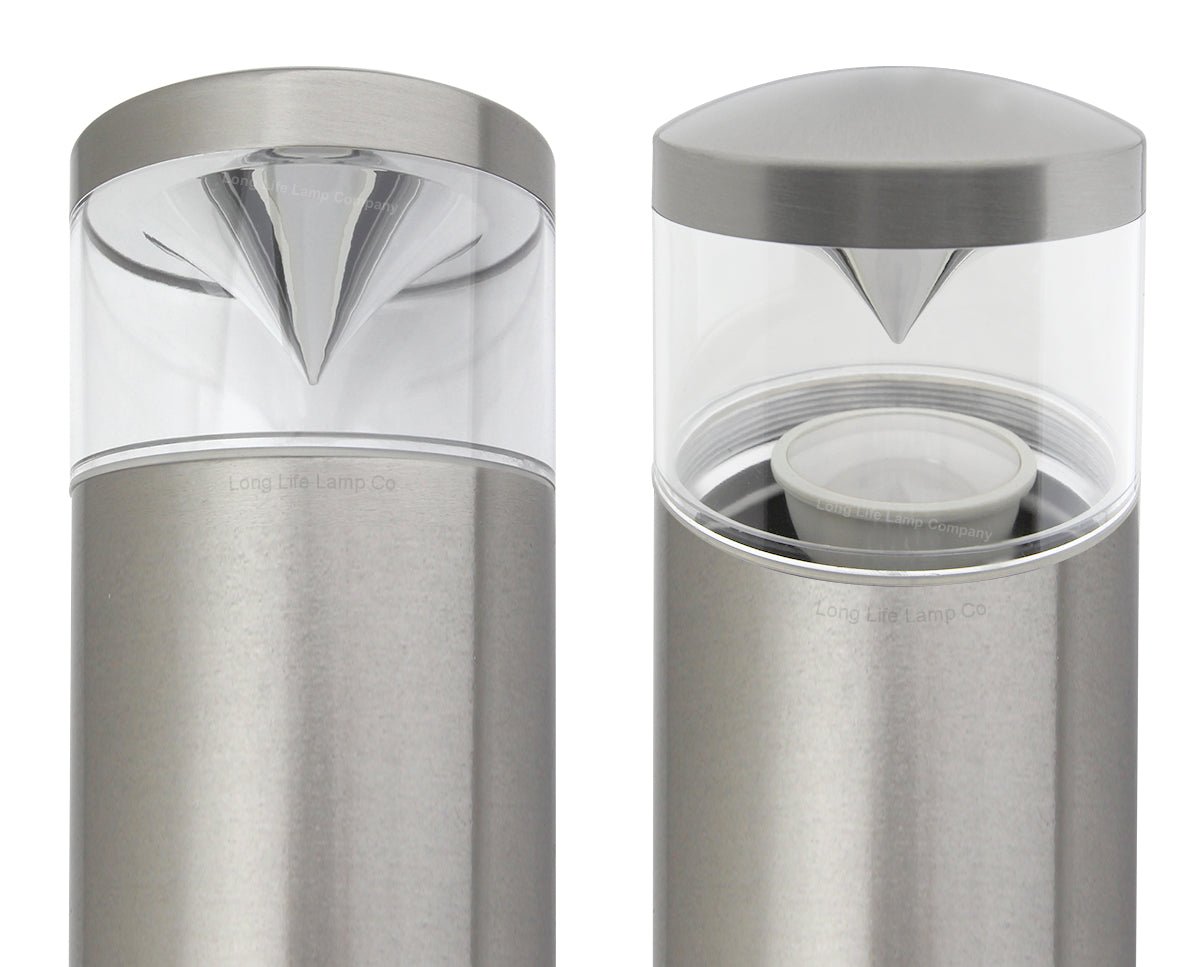 4w Cool White Modern LED Bollard Post Light Stainless Steel - Energy Light Bulbs - Free delivery on all orders