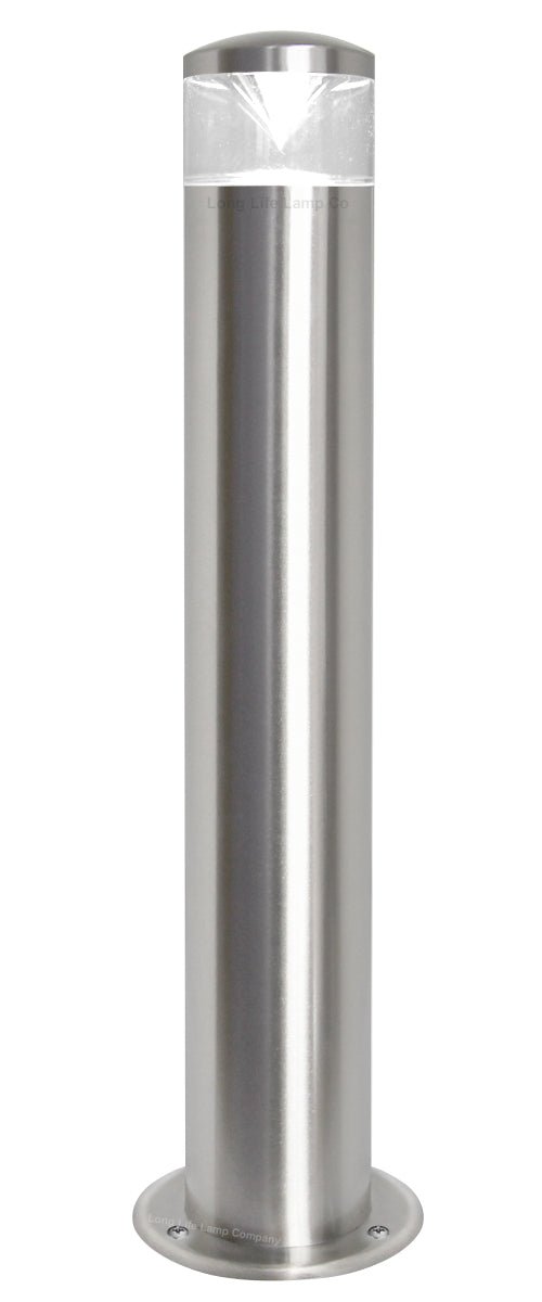 4w Cool White Modern LED Bollard Post Light Stainless Steel - Energy Light Bulbs - Free delivery on all orders
