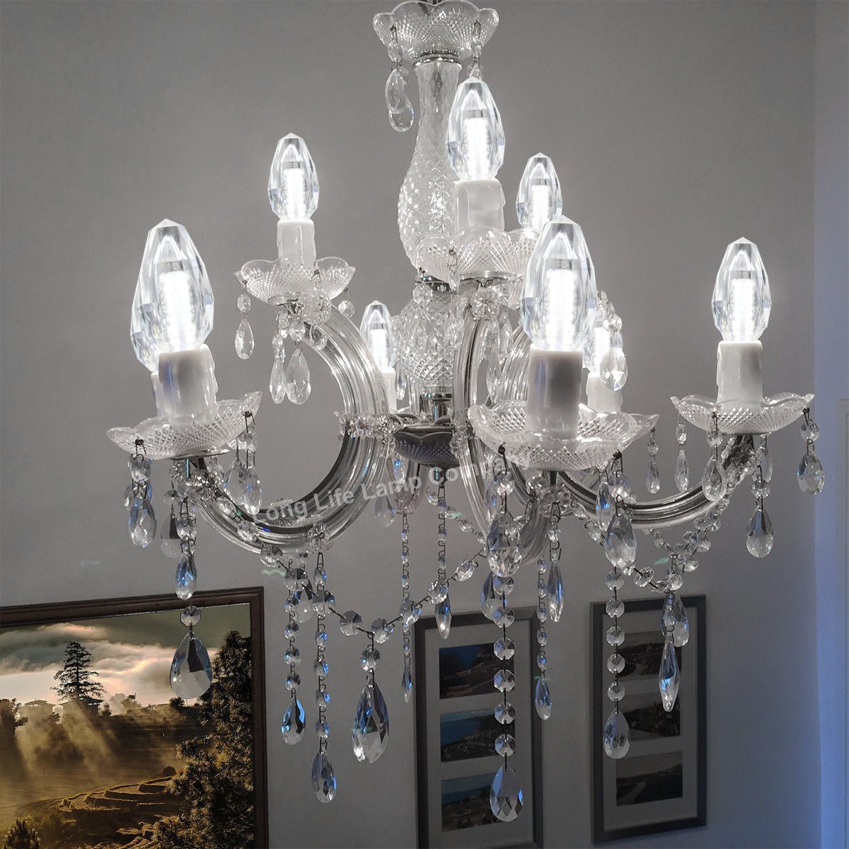 4w Crystal LED Candle Bulb E14 Cool White - Energy Light Bulbs - Free delivery on all orders