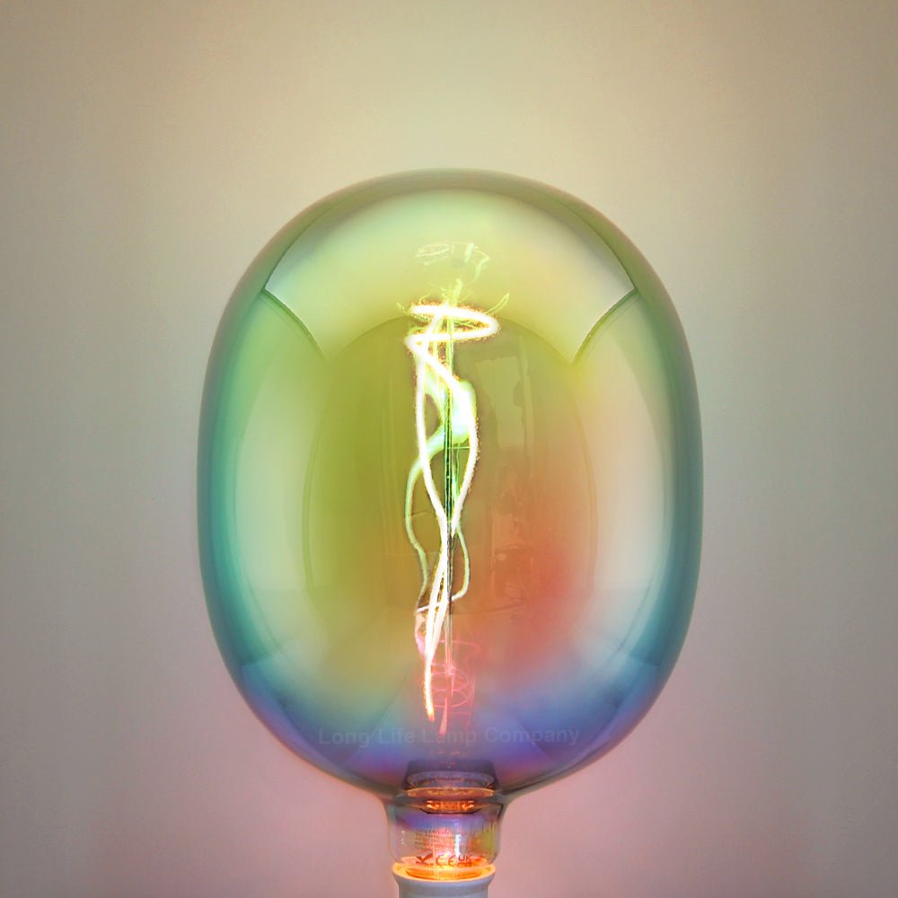 4w Flexible LED Rainbow Oval Glass Decorative Light Bulb Opal Metallic E27 - Energy Light Bulbs - Free delivery on all orders