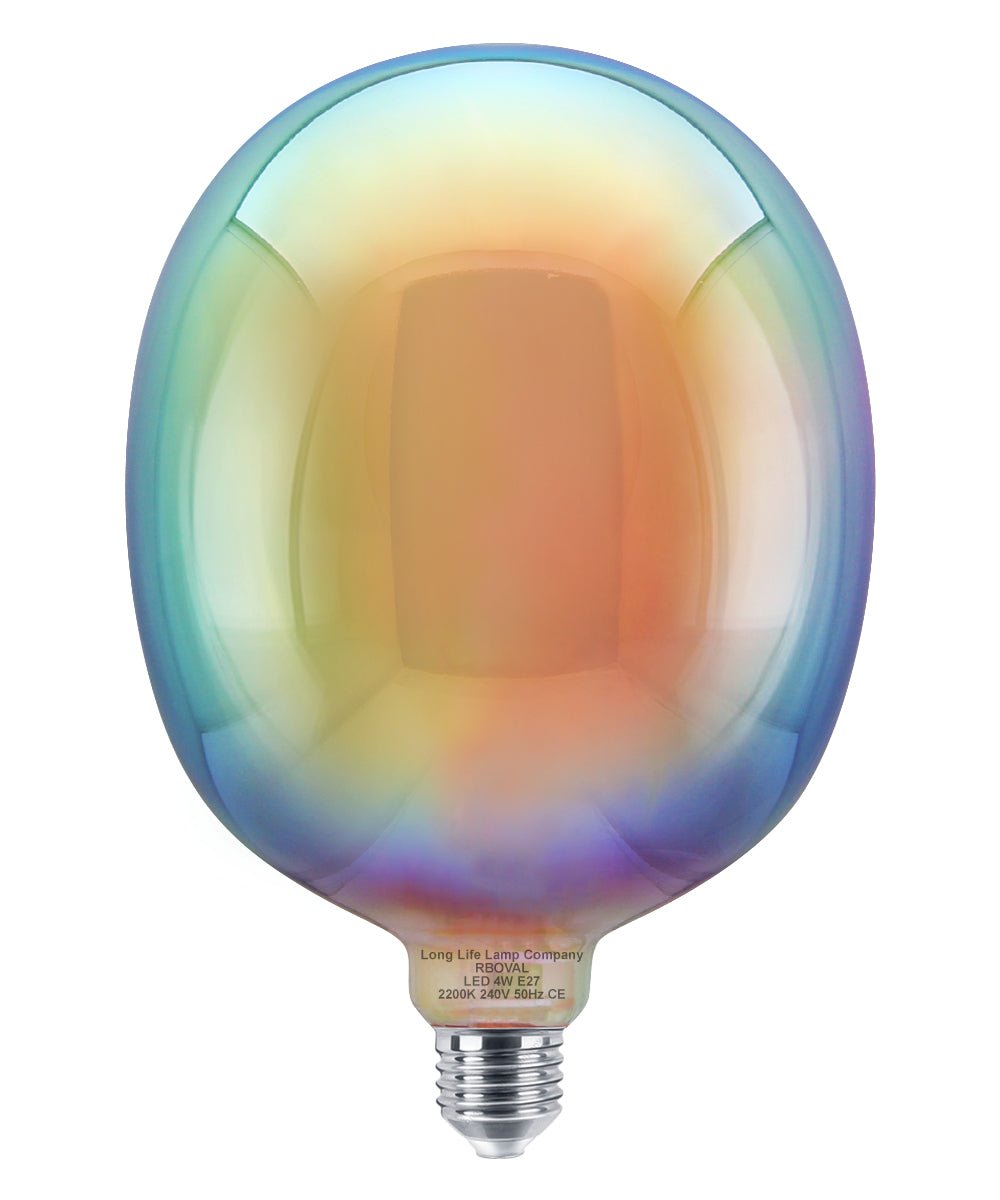 4w Flexible LED Rainbow Oval Glass Decorative Light Bulb Opal Metallic E27 - Energy Light Bulbs - Free delivery on all orders