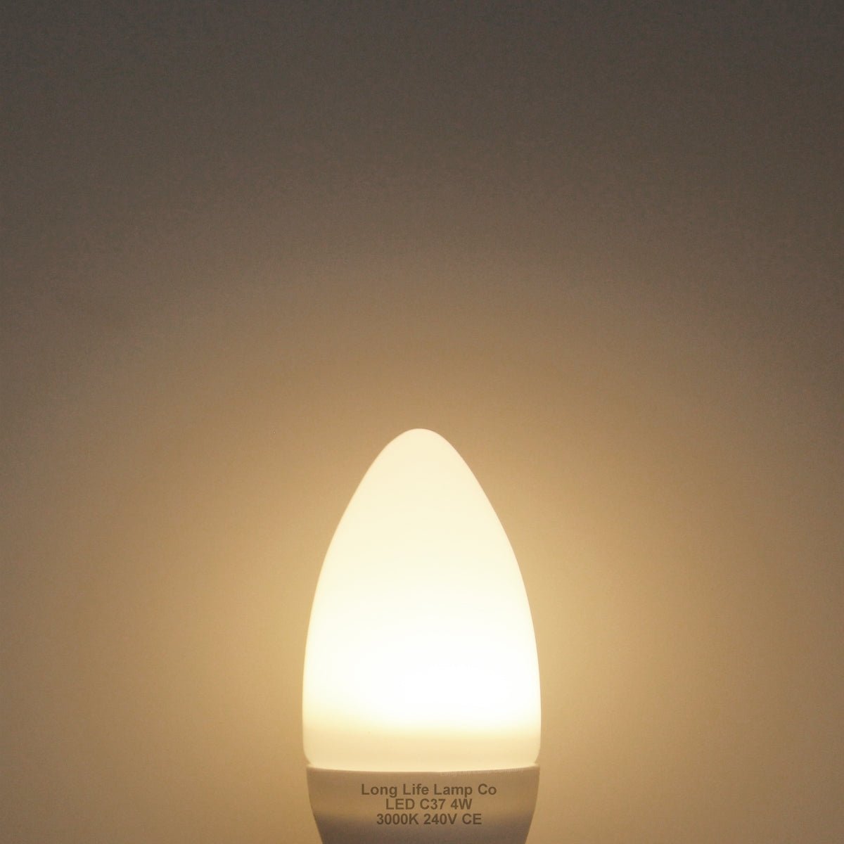 4w Frosted Cover LED Candle Warm White 3000K - Energy Light Bulbs - Free delivery on all orders