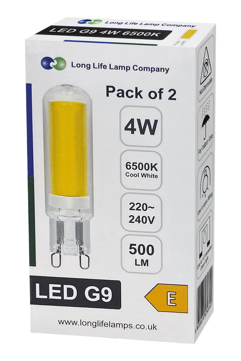 4w G9 LED Bulbs Cool White 40W Equivalent | 2 Bulbs or 4 Bulbs - Energy Light Bulbs - Free delivery on all orders