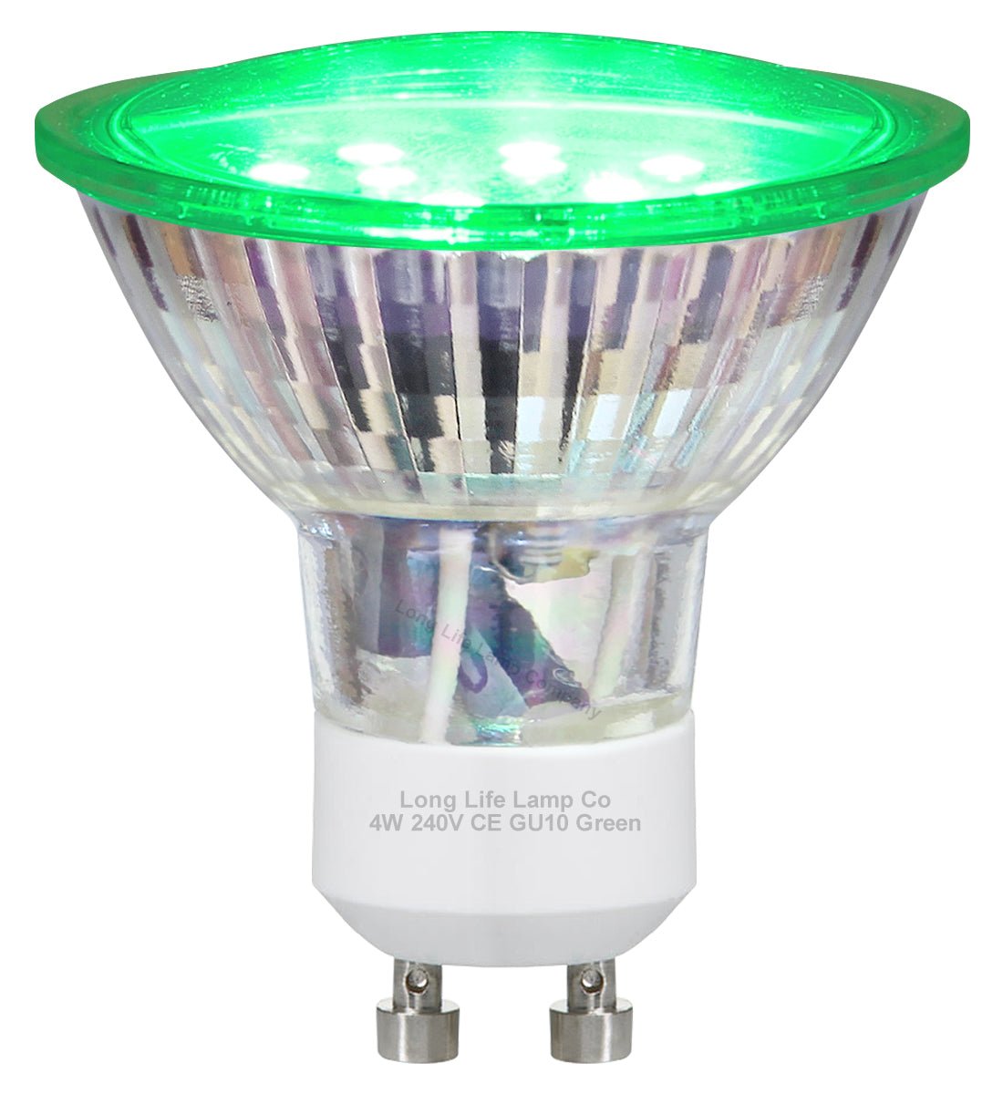4w Green GU10 LED Colour Light Bulb - Energy Light Bulbs - Free delivery on all orders