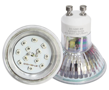 4w Green GU10 LED Colour Light Bulb - Energy Light Bulbs - Free delivery on all orders
