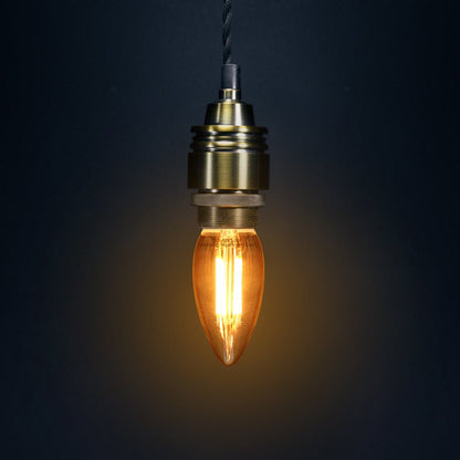 4w LED Candle E14 Filament Light Bulb Small Edison Screw Clear Glass 1800 Kelvin 2 Pack - Energy Light Bulbs - Free delivery on all orders
