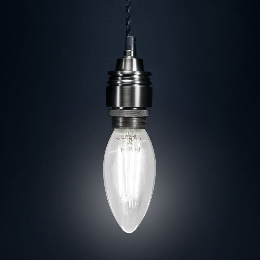 4W LED Candle Light Bulb Cool White 5000K Clear Glass E14 10 Pack - Energy Light Bulbs - Free delivery on all orders