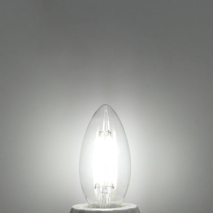 4W LED Candle Light Bulb Cool White 5000K Clear Glass E14 - Energy Light Bulbs - Free delivery on all orders
