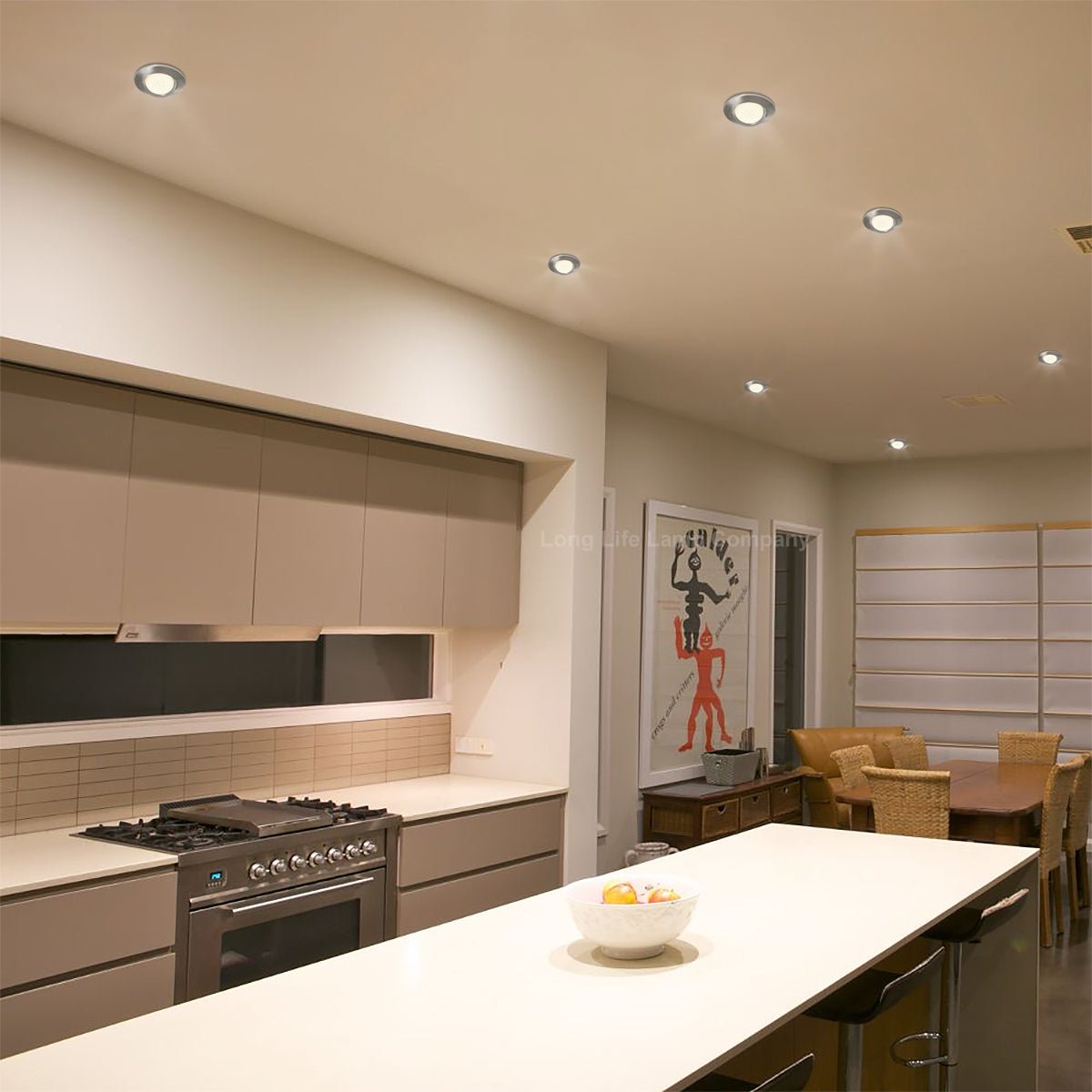 4w LED Ceiling Downlight Brush Chrome Recessed Adjustable Spot Light - Energy Light Bulbs - Free delivery on all orders