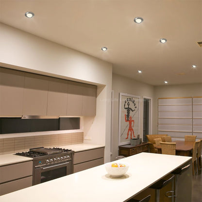 4w LED Ceiling Downlight Brush Chrome Recessed Adjustable Spot Light - Energy Light Bulbs - Free delivery on all orders
