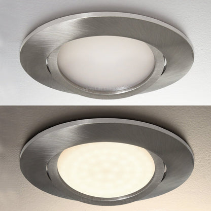 4w LED Ceiling Downlight Brush Chrome Recessed Adjustable Spot Light DBCWW - Free delivery on all orders