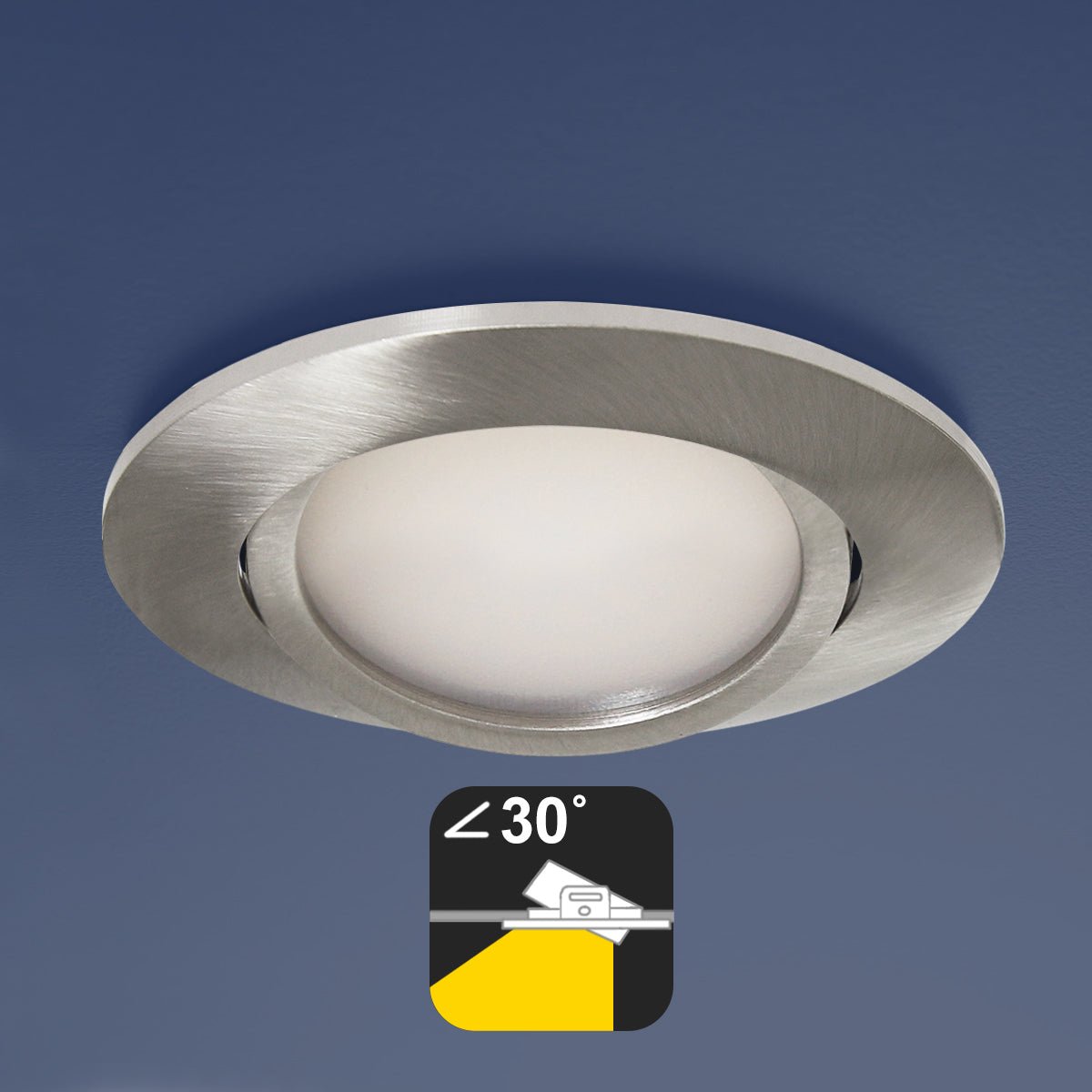 4w LED Ceiling Downlight Brush Chrome Recessed Adjustable Spot Light DBCWW - Free delivery on all orders