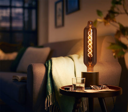 4w LED Coil Bottle Light Filament Bulb Glass Smoked Grey Decorative E27 - Energy Light Bulbs - Free delivery on all orders