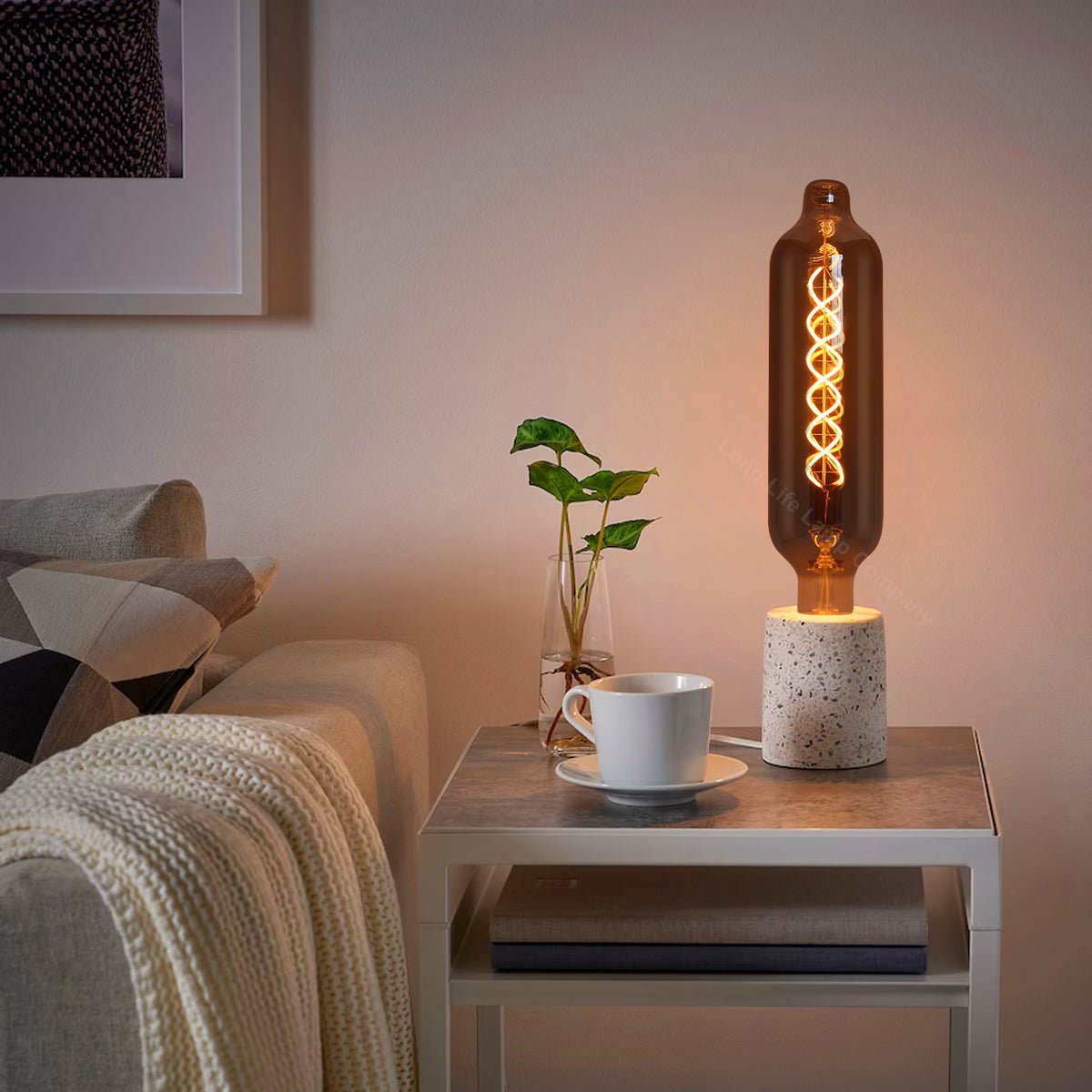 4w LED Coil Bottle Light Filament Bulb Glass Smoked Grey Decorative E27 - Energy Light Bulbs - Free delivery on all orders