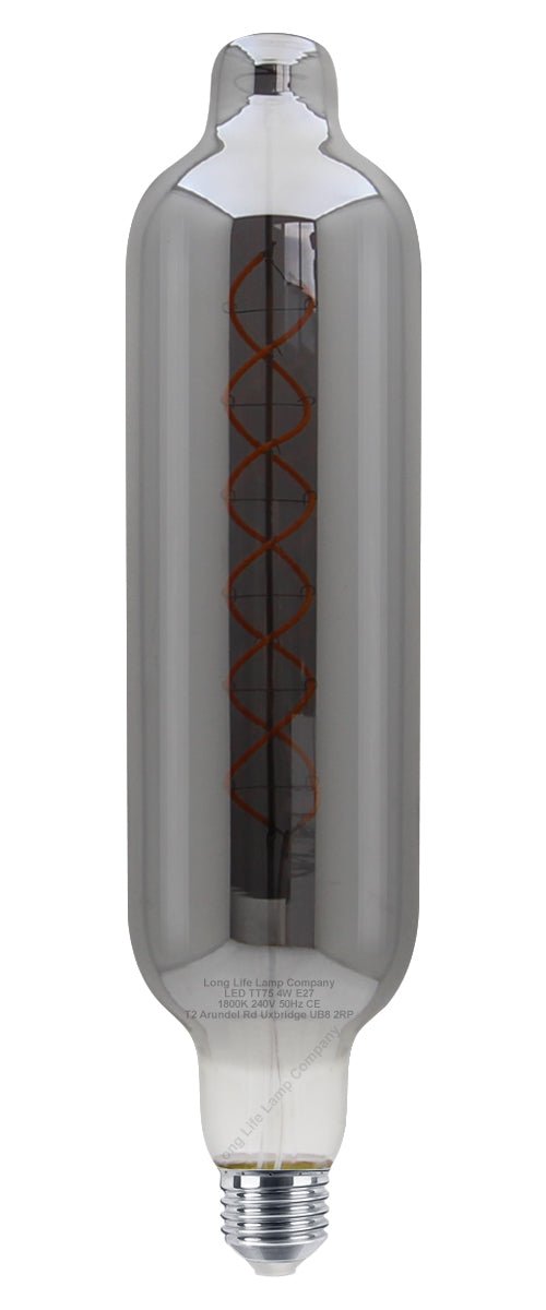 4w LED Coil Bottle Light Filament Bulb Glass Smoked Grey Decorative E27 - Energy Light Bulbs - Free delivery on all orders