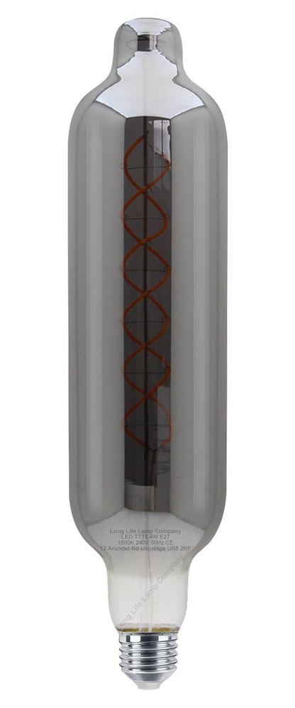 4w LED Coil Bottle Light Filament Bulb Glass Smoked Grey Decorative E27 - Energy Light Bulbs - Free delivery on all orders
