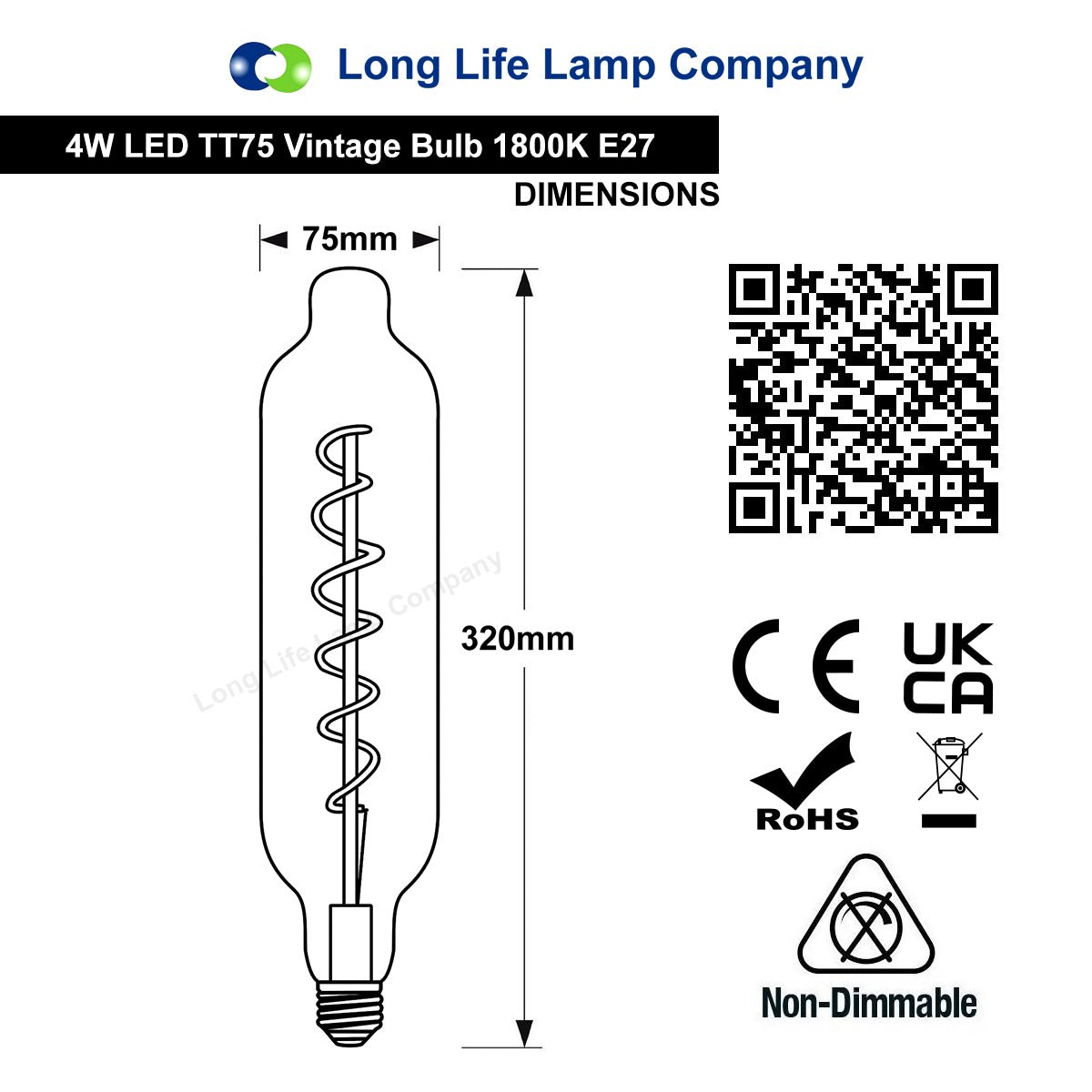 4w LED Coil Bottle Light Filament Bulb Glass Smoked Grey Decorative E27 - Energy Light Bulbs - Free delivery on all orders