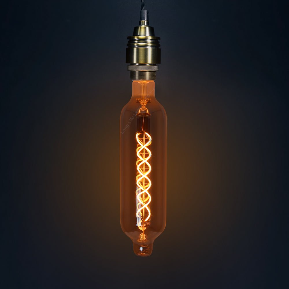 4w LED Coil Bottle Light Filament Bulb Glass Smoked Grey Decorative E27 - Energy Light Bulbs - Free delivery on all orders