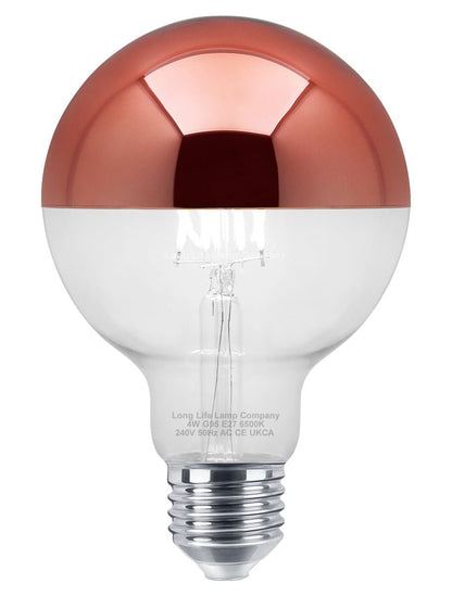 4W LED Crown Copper Light Bulb Mirror Top E27 Cool White 6500k - Energy Light Bulbs - Free delivery on all orders