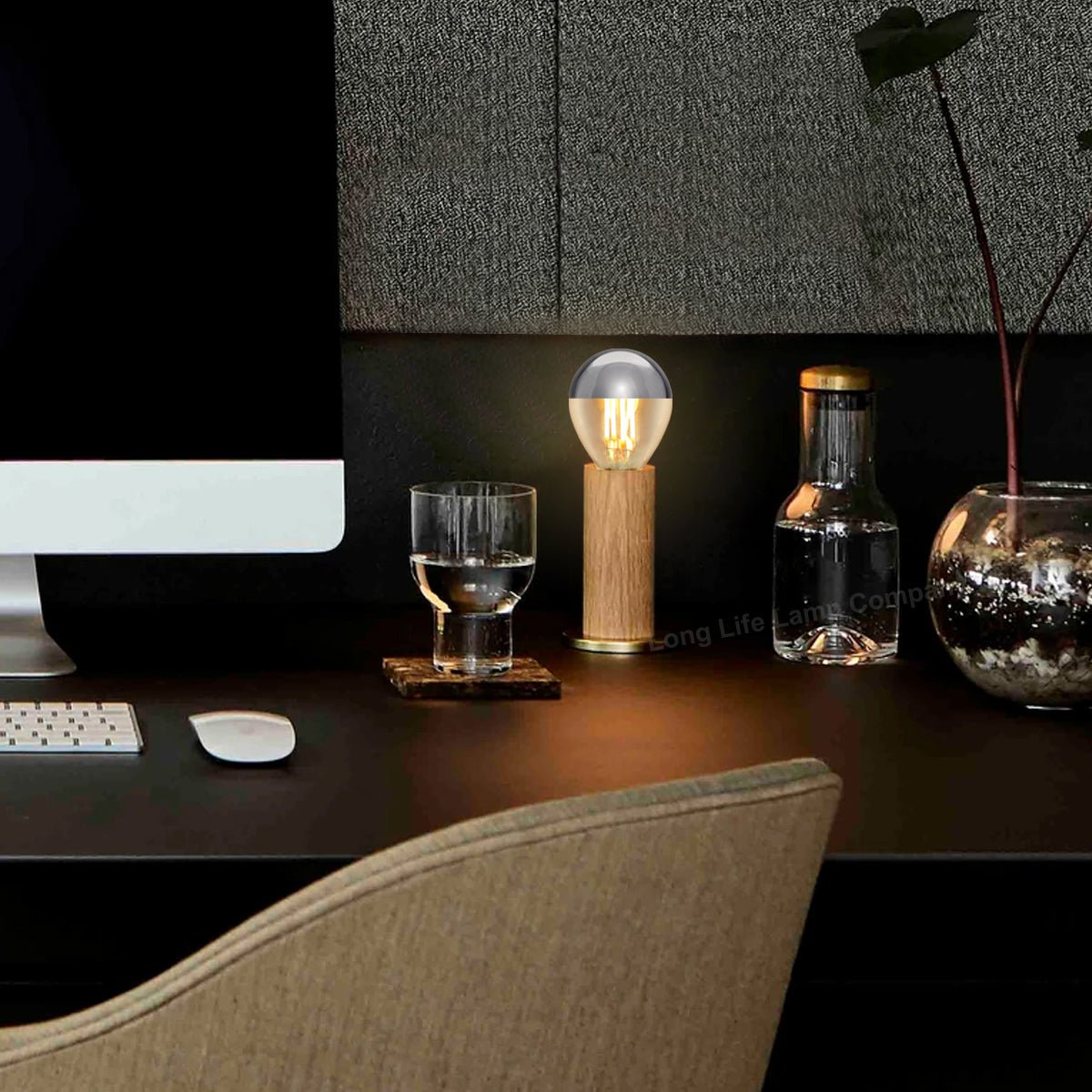 4w LED Crown Silver Light Bulb E14 SES G45 Mirror Top Warm White 3000k - Energy Light Bulbs - Free delivery on all orders