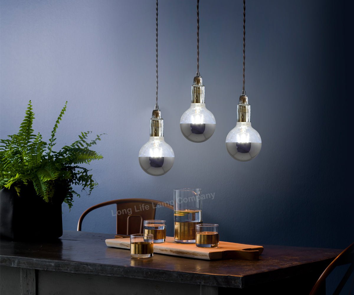 4w LED Crown Silver Light Bulb Mirror Top B22 Cool White - Energy Light Bulbs - Free delivery on all orders