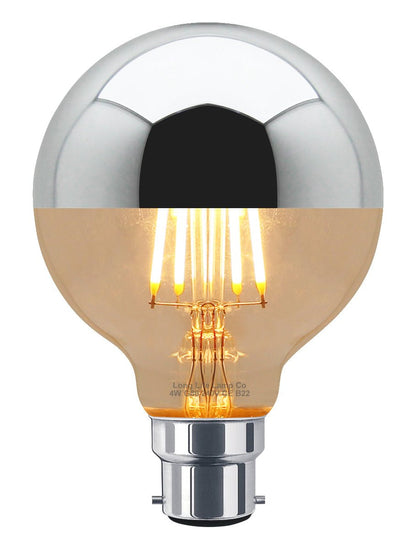 4w LED Crown Silver Light Bulb Mirror Top B22 Warm White - Energy Light Bulbs - Free delivery on all orders