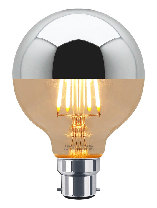 4w LED Crown Silver Light Bulb Mirror Top B22 Warm White - Energy Light Bulbs - Free delivery on all orders