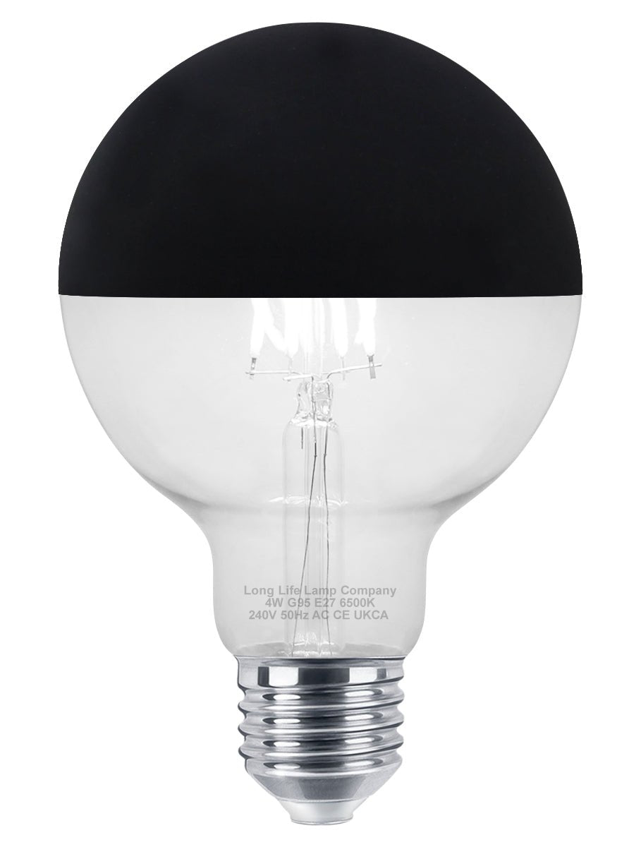 4W LED Crown Top Light Bulb Matte Black E27 Cool White 6500k - Energy Light Bulbs - Free delivery on all orders