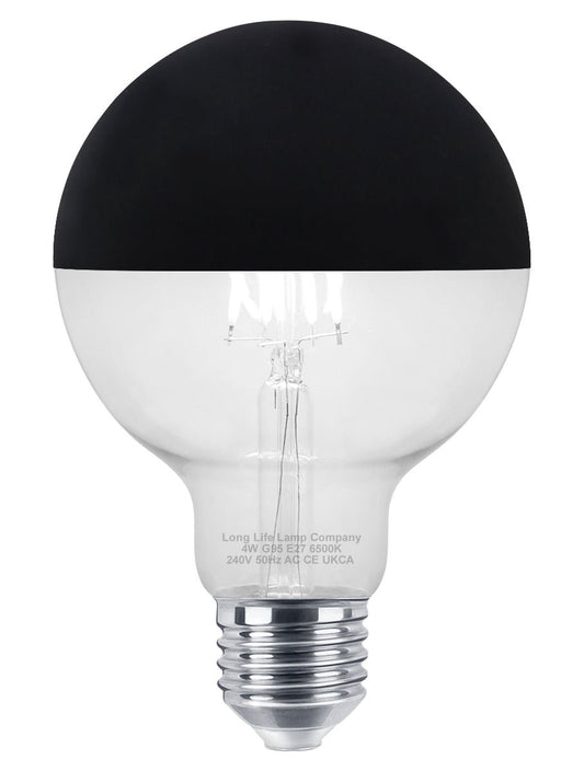 4W LED Crown Top Light Bulb Matte Black E27 Cool White 6500k - Energy Light Bulbs - Free delivery on all orders