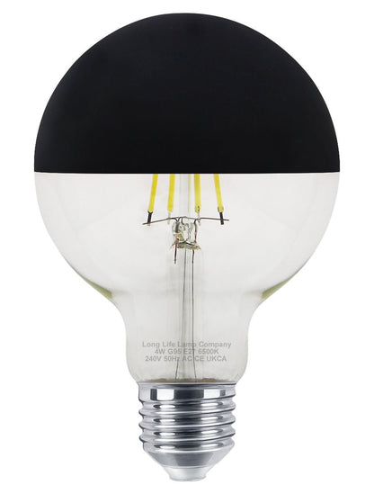 4W LED Crown Top Light Bulb Matte Black E27 Cool White 6500k - Energy Light Bulbs - Free delivery on all orders