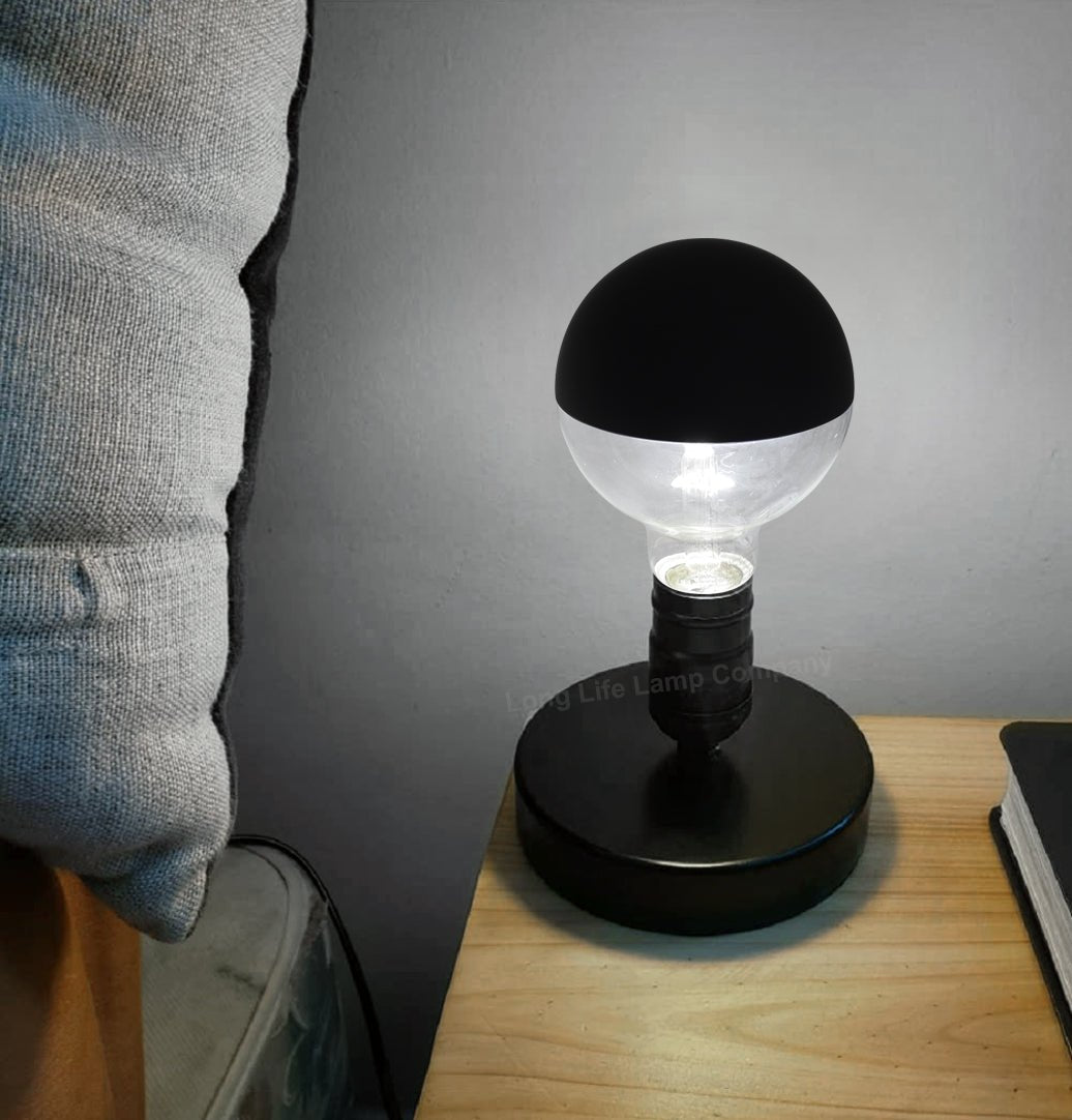 4W LED Crown Top Light Bulb Matte Black E27 Cool White 6500k - Energy Light Bulbs - Free delivery on all orders