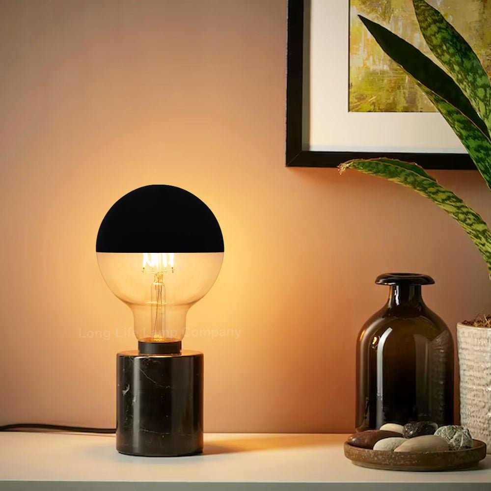 4W LED Crown Top Light Bulb Matte Black E27 Warm White 2700k - Energy Light Bulbs - Free delivery on all orders