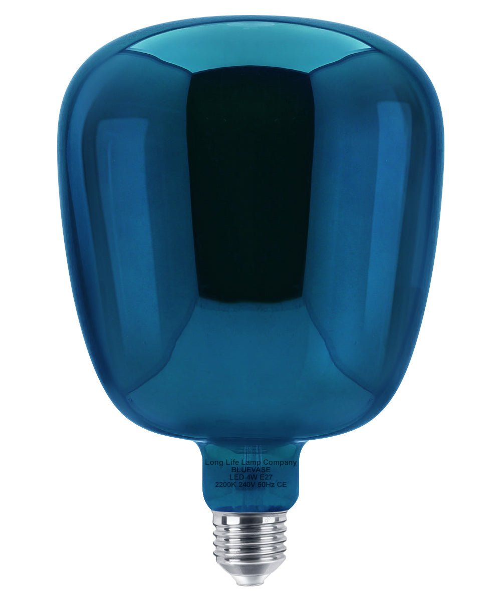 4w LED Decorative Blue Vase Light Bulb E27 Glass Body Coil Spiral Filament - Energy Light Bulbs - Free delivery on all orders