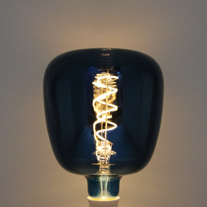 4w LED Decorative Blue Vase Light Bulb E27 Glass Body Coil Spiral Filament - Energy Light Bulbs - Free delivery on all orders