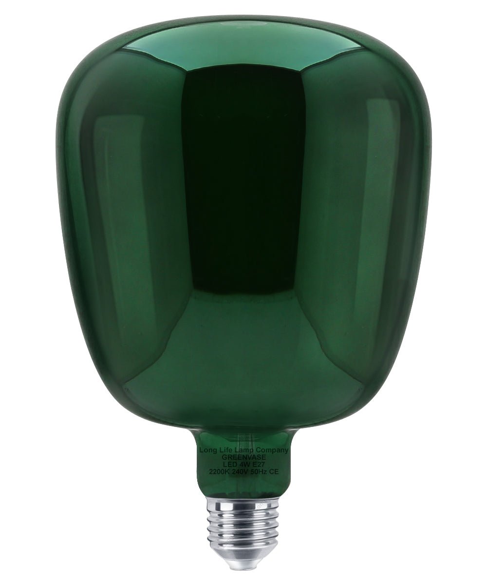 4w LED Decorative Green Vase Light Bulb E27 Glass Body Coil Spiral Filament - Energy Light Bulbs - Free delivery on all orders