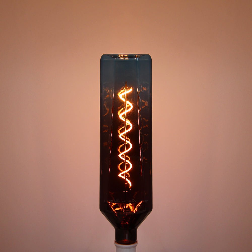 4W LED Decorative Light Bulb Whisky Bottle Blue Gradient Glass E27 Spiral Filament - Energy Light Bulbs - Free delivery on all orders