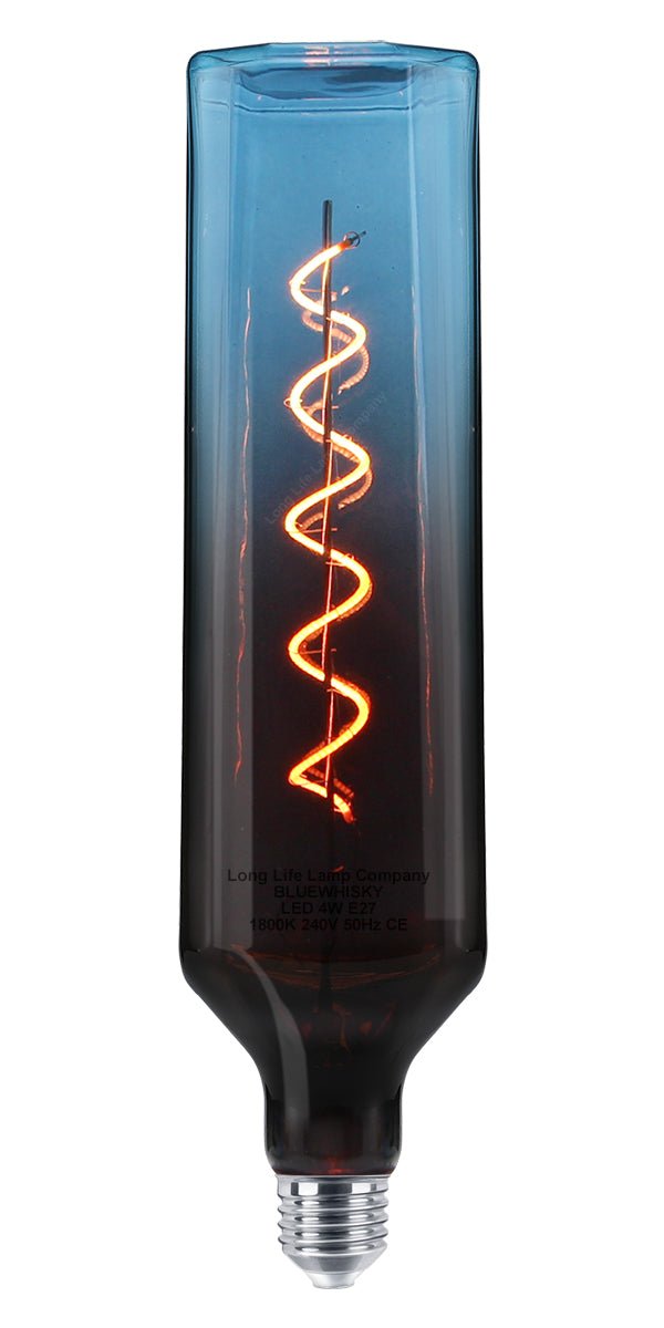 4W LED Decorative Light Bulb Whisky Bottle Blue Gradient Glass E27 Spiral Filament - Energy Light Bulbs - Free delivery on all orders
