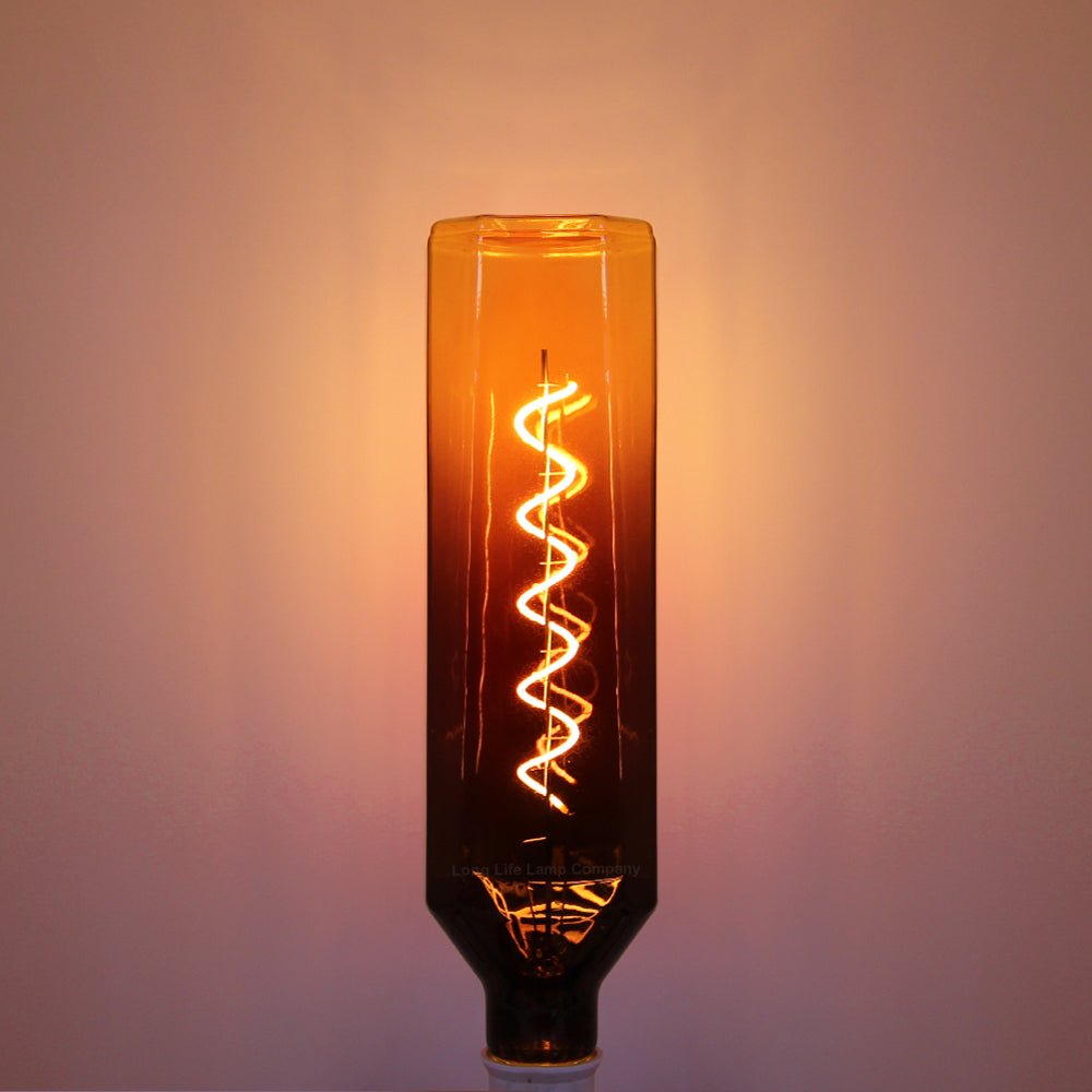 4W LED Decorative Light Bulb Whisky Bottle Yellow Gradient Glass E27 Spiral Filament - Energy Light Bulbs - Free delivery on all orders