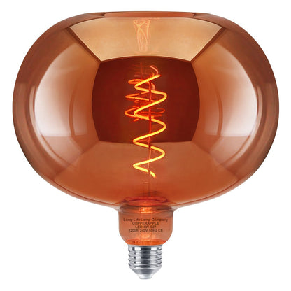 4w LED Decorative Metallic Glass Apple Copper Coil Filament Light Bulb E27 - Energy Light Bulbs - Free delivery on all orders