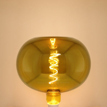 4w LED Decorative Metallic Glass Apple Gold Coil Filament Light Bulb E27 - Energy Light Bulbs - Free delivery on all orders