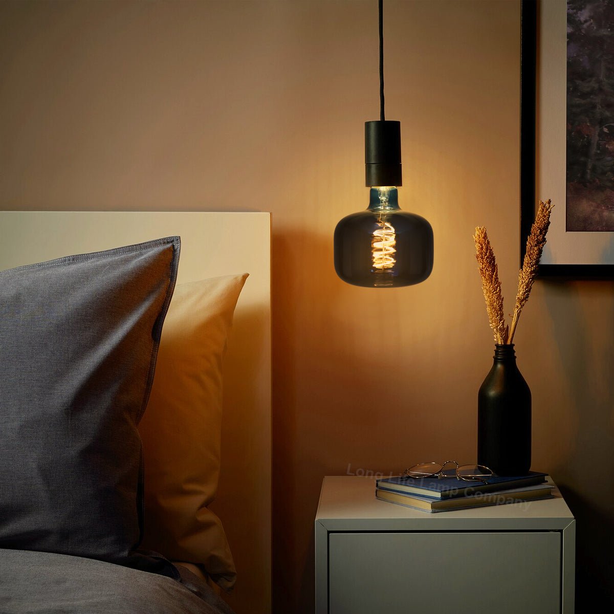 4w LED Decorative Metallic Glass Blue Coil Filament Light Bulb E27 - Energy Light Bulbs - Free delivery on all orders