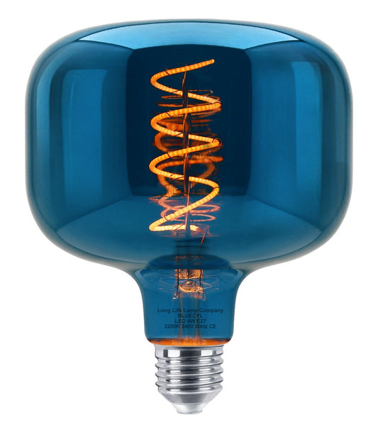 4w LED Decorative Metallic Glass Blue Coil Filament Light Bulb E27 - Energy Light Bulbs - Free delivery on all orders