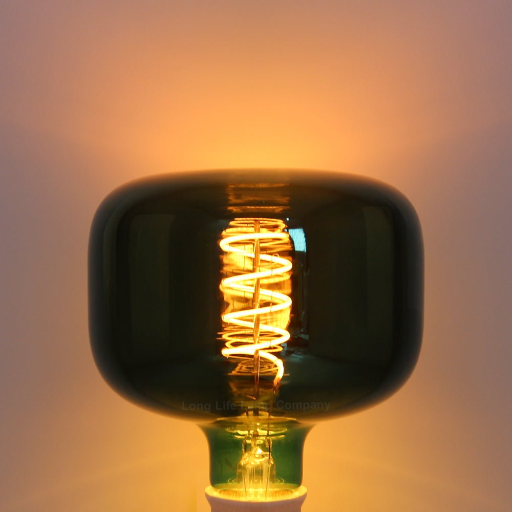 4w LED Decorative Metallic Glass Green Coil Filament Light Bulb E27 - Energy Light Bulbs - Free delivery on all orders