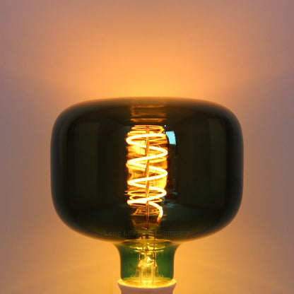 4w LED Decorative Metallic Glass Green Coil Filament Light Bulb E27 - Energy Light Bulbs - Free delivery on all orders