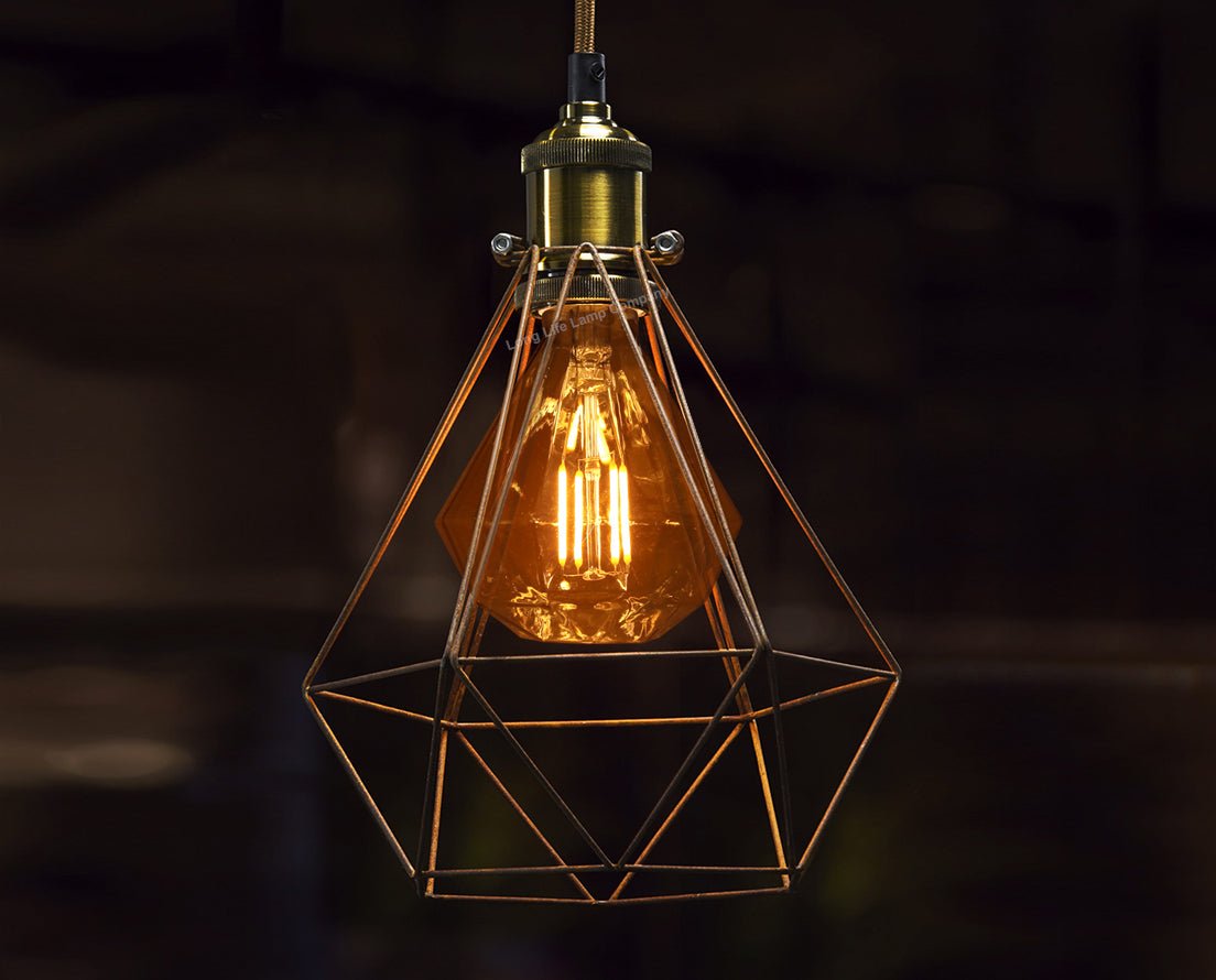 4W LED E27 Elegant Vintage Filament Light Bulb Diamond Shape Smoked Glass G95 - Energy Light Bulbs - Free delivery on all orders