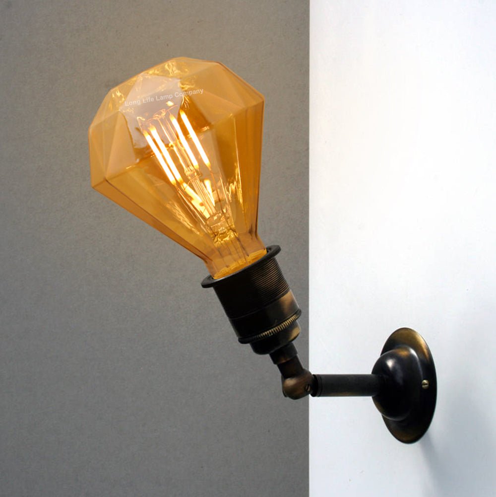 4W LED E27 Elegant Vintage Filament Light Bulb Diamond Shape Smoked Glass G95 - Energy Light Bulbs - Free delivery on all orders
