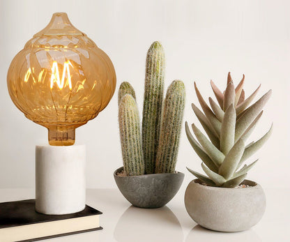 4w LED Extravagant Dome Vintage Filament Light Bulb E27 Swirling Smoked Glass G125 - Energy Light Bulbs - Free delivery on all orders