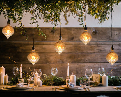 4w LED Extravagant Dome Vintage Light Bulb B22 Swirling Smoked Glass G125 - Energy Light Bulbs - Free delivery on all orders